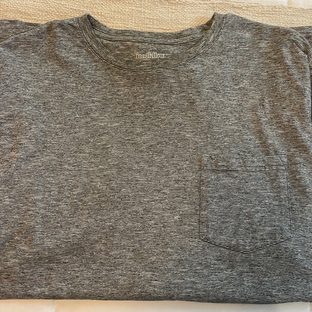 Black & White Tee with Pocket